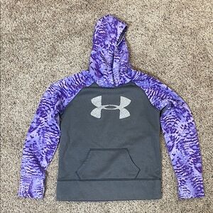 Under Armour Gray Hoodie with Purple Pattern